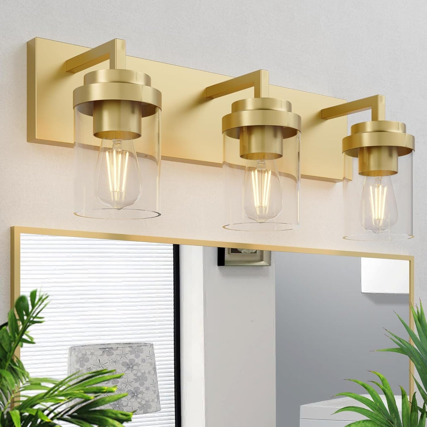 (Online Exclusive) Vanity Light with Clear Glass Shade