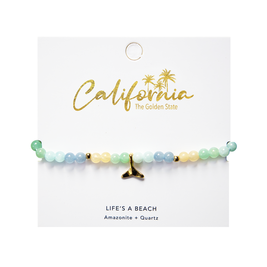 Life's a Beach California Healing 4mm Bracelet