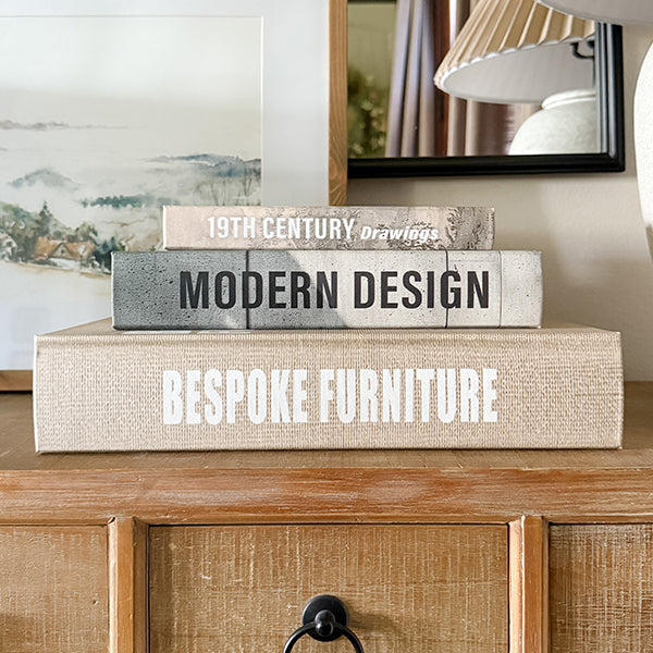 Large Leather Bound Book Boxes, Set of 3 (Online Exclusive)