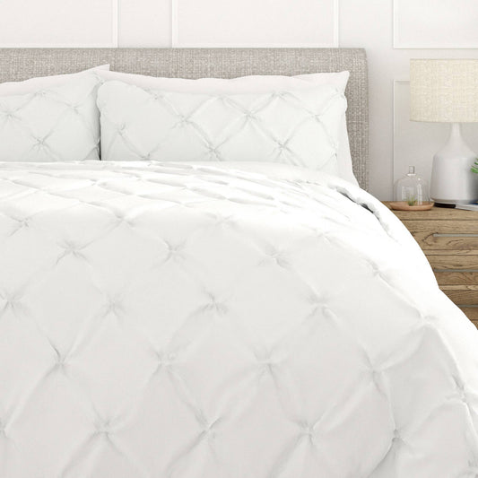 3 Pc Pinch Pleat Duvet Cover Set