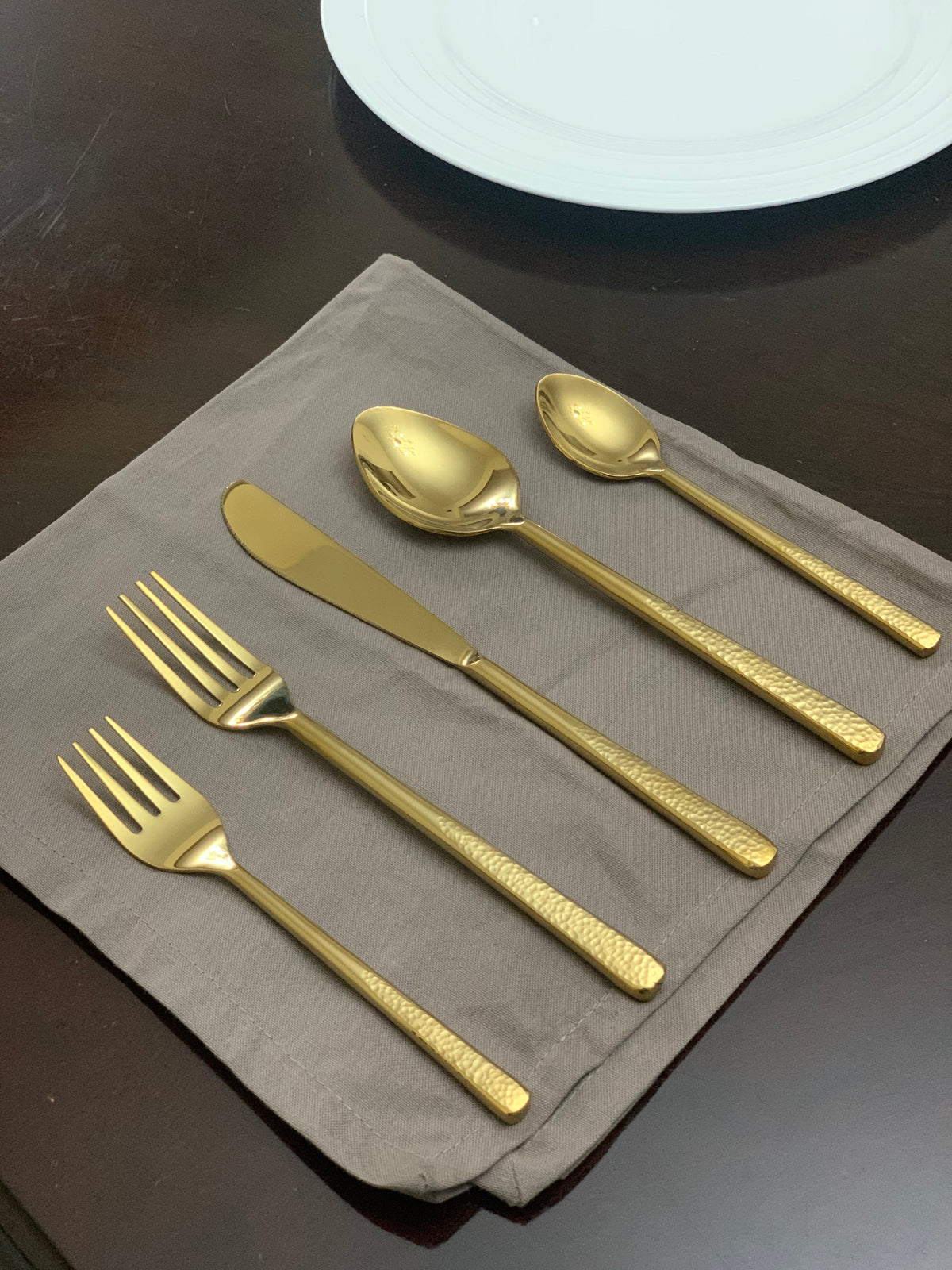 Vibhsa 20 Piece Gold Flatware Set, Service for 4-Shiny (Online Exclusive)