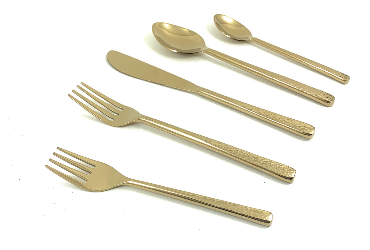 Vibhsa 20 Piece Gold Flatware Set, Service for 4-Shiny (Online Exclusive)