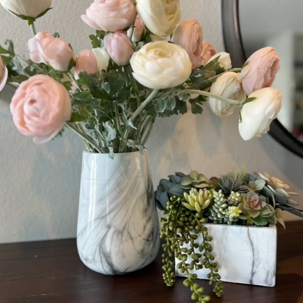 Marble-Like Flower Vases, Pick Your Style (Online Exclusive)