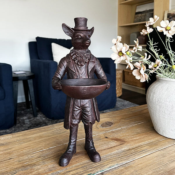 Standing Fox Bronze Bowl | Dapper Critters Collection (Online Exclusive)