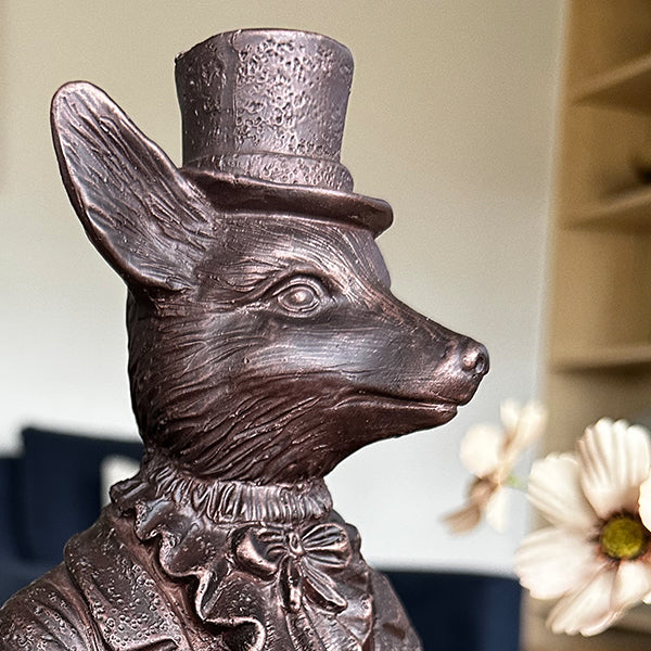 Standing Fox Bronze Bowl | Dapper Critters Collection (Online Exclusive)