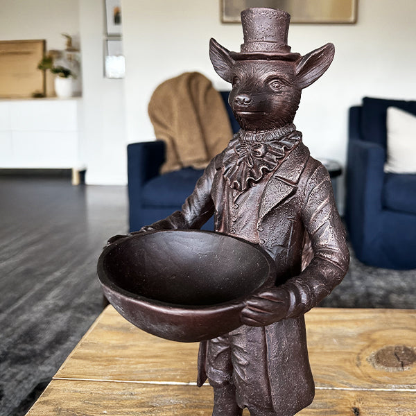 Standing Fox Bronze Bowl | Dapper Critters Collection (Online Exclusive)