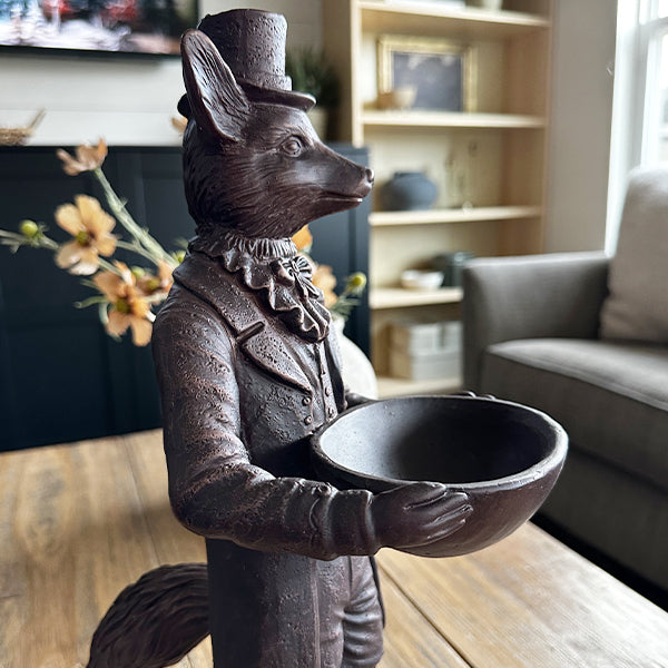 Standing Fox Bronze Bowl | Dapper Critters Collection (Online Exclusive)