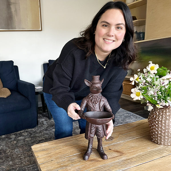 Standing Fox Bronze Bowl | Dapper Critters Collection (Online Exclusive)