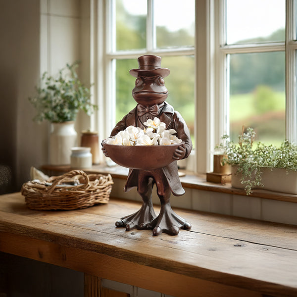 Charming Frog Bronze Bowl | Dapper Critters Collection (Online Exclusive)