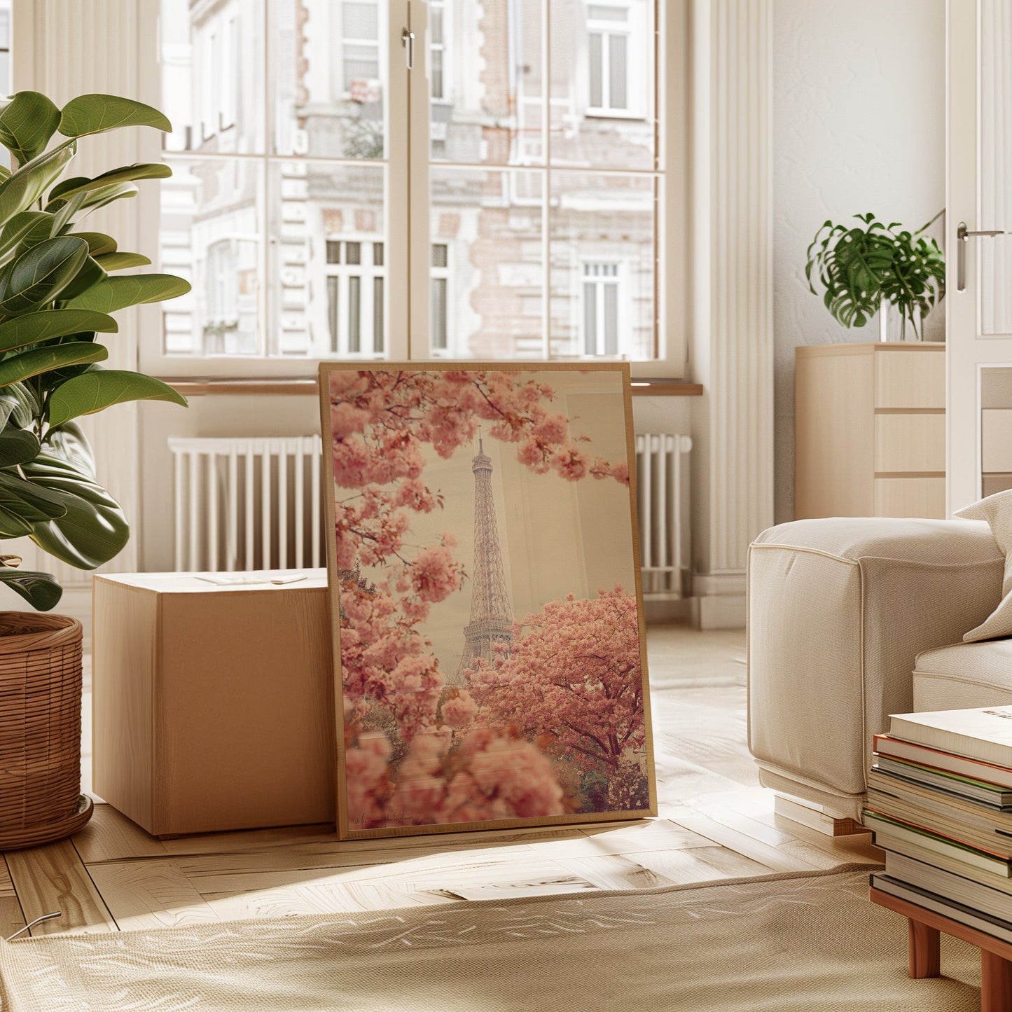 Petals Dance Beneath Parisian Skies  (Online Exclusive)