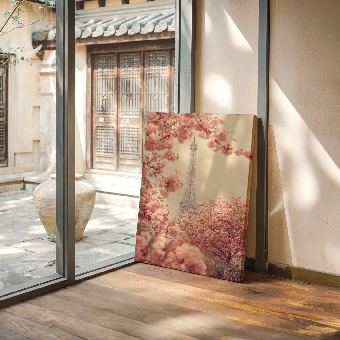 Petals Dance Beneath Parisian Skies  (Online Exclusive)