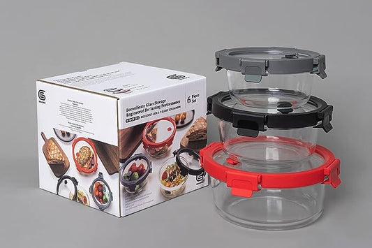 Glass Containers & Lids - Round (Online Exclusive)