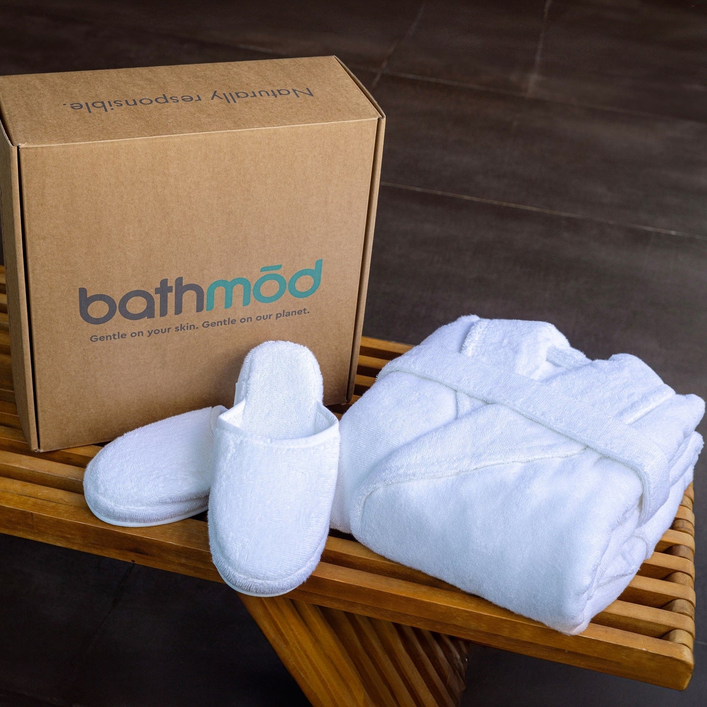 Luxury Organic Bathrobe & Slipper Set  (Online Exclusive)
