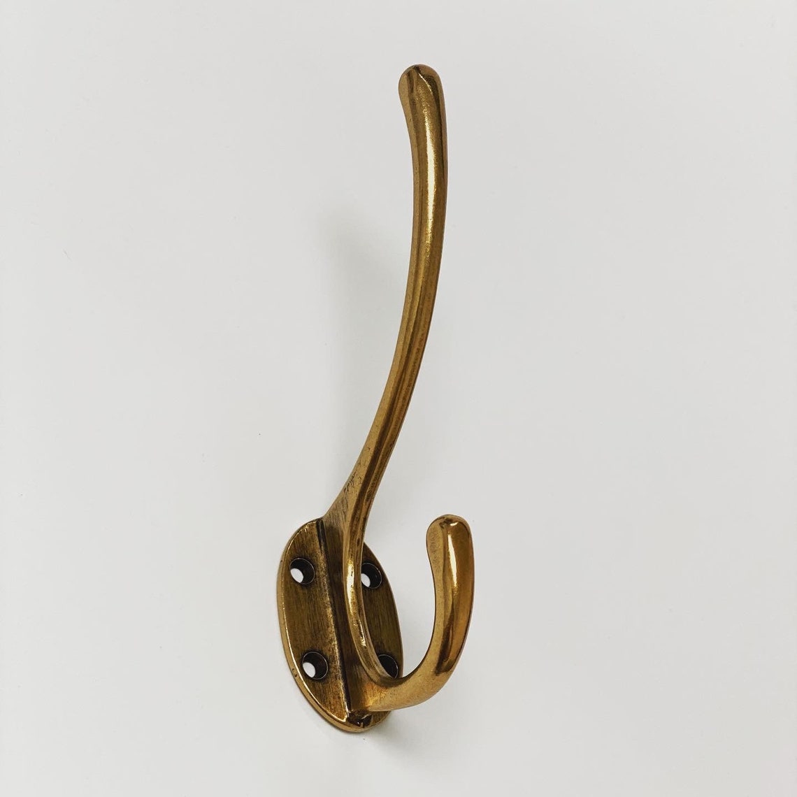 Antique Brass "Capri" Large Modern Wall Hat and Coat Hook (Online Exclusive)