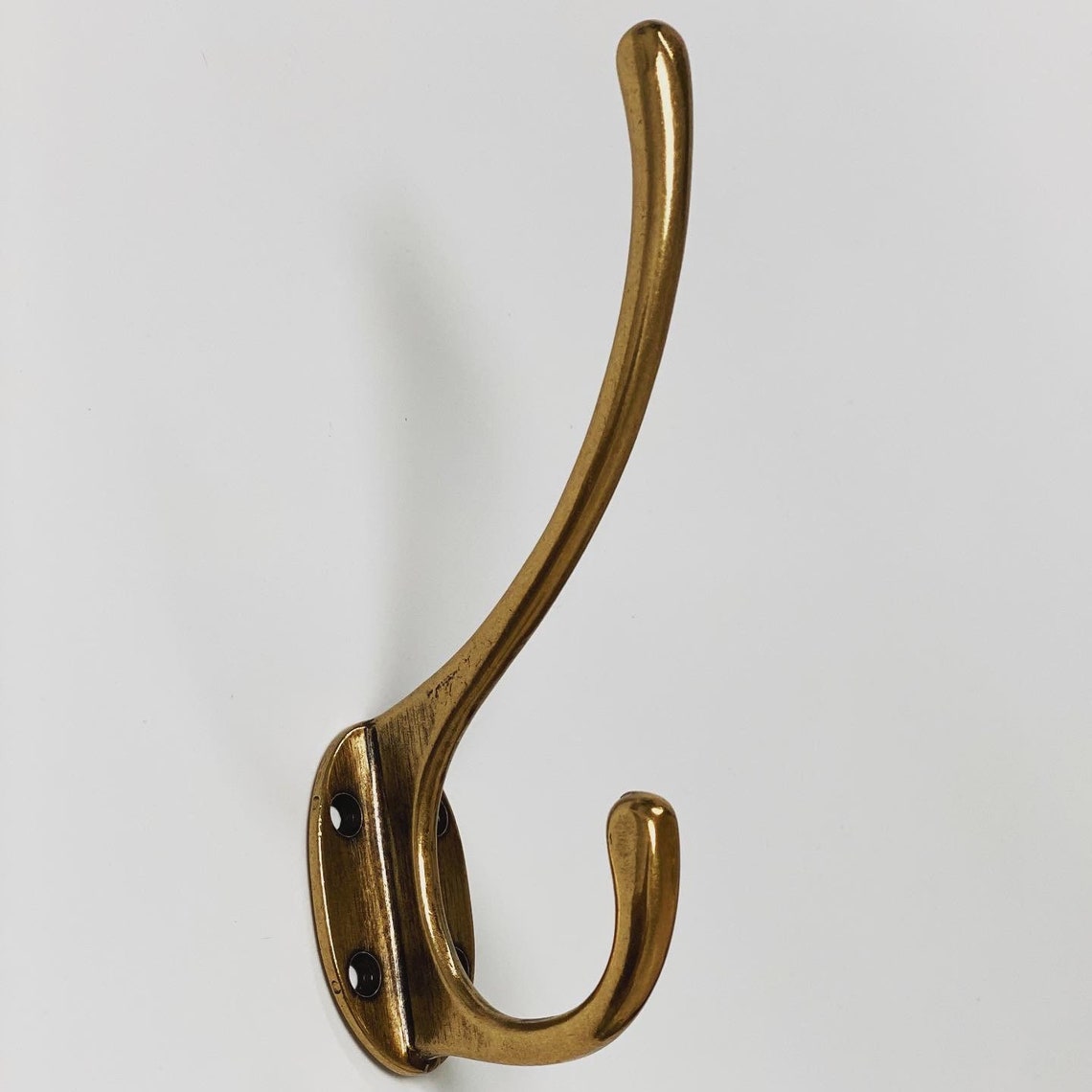 Antique Brass "Capri" Large Modern Wall Hat and Coat Hook (Online Exclusive)