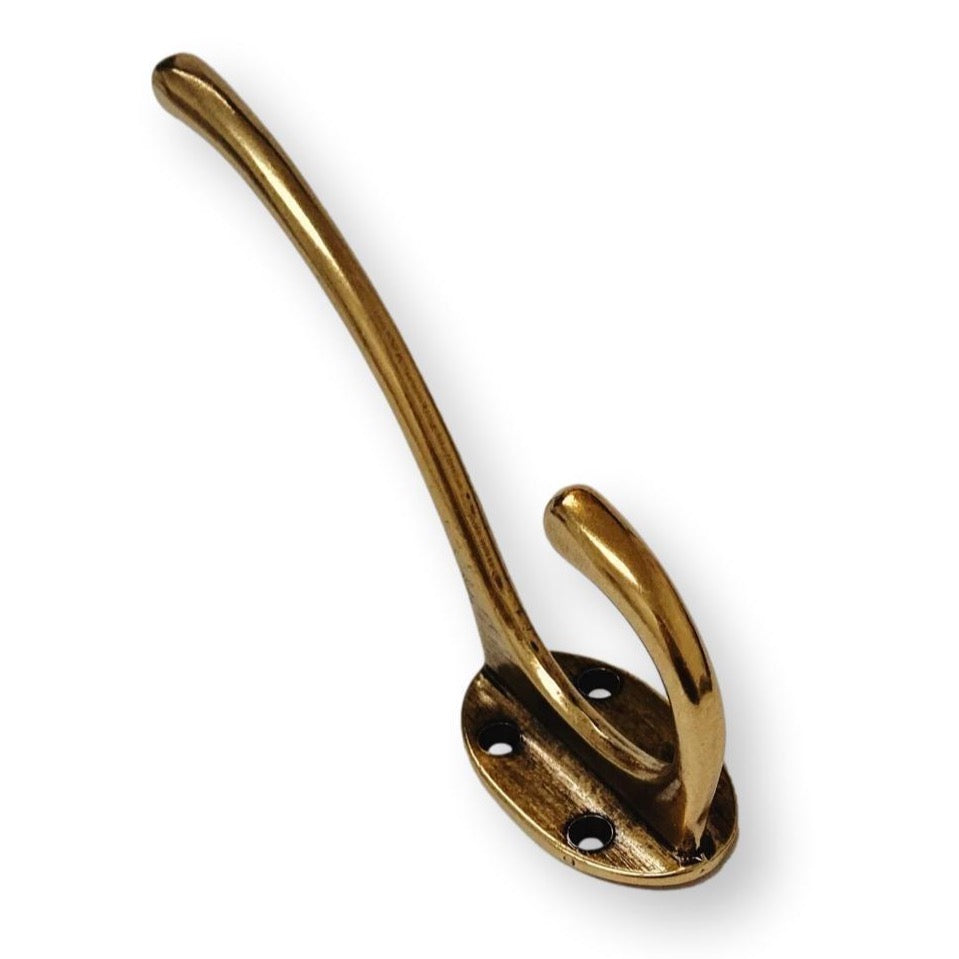 Antique Brass "Capri" Large Modern Wall Hat and Coat Hook (Online Exclusive)
