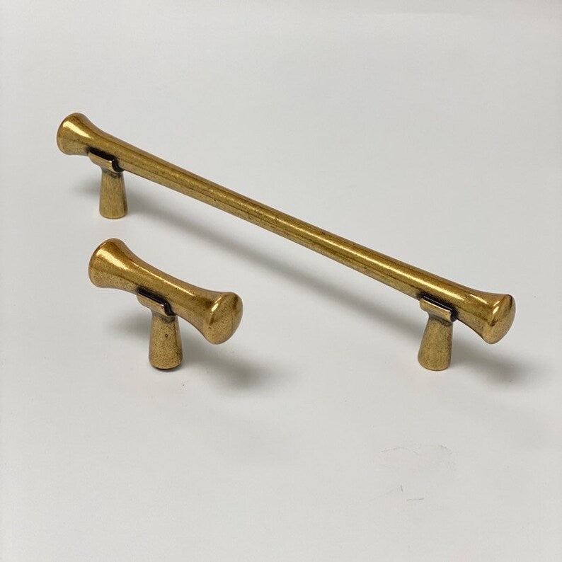 Hourglass "Tuscany" Drawer Pulls and Knobs in Antique Brass (Online Exclusive)