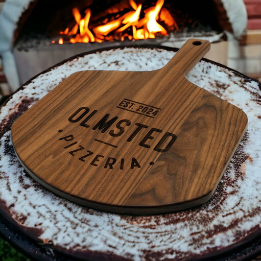 Personalized Pizza Peel, Large 22" x 16" Walnut American Hardwood, Personalized Pizza Board, Pizza Paddle, Pizza Shovel, Wood Pizza Peel (Online Exclusive)