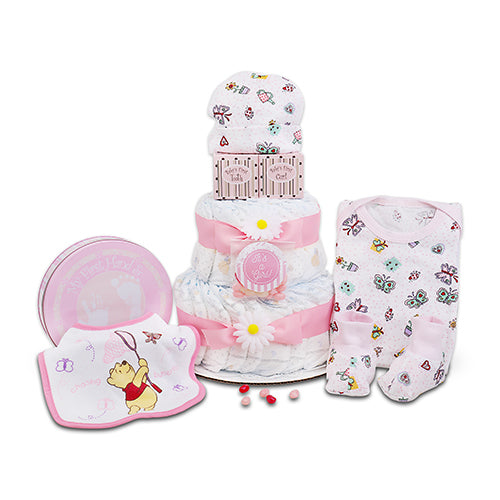 Sweet Baby Girl Diaper Cake Gift (online exclusive)