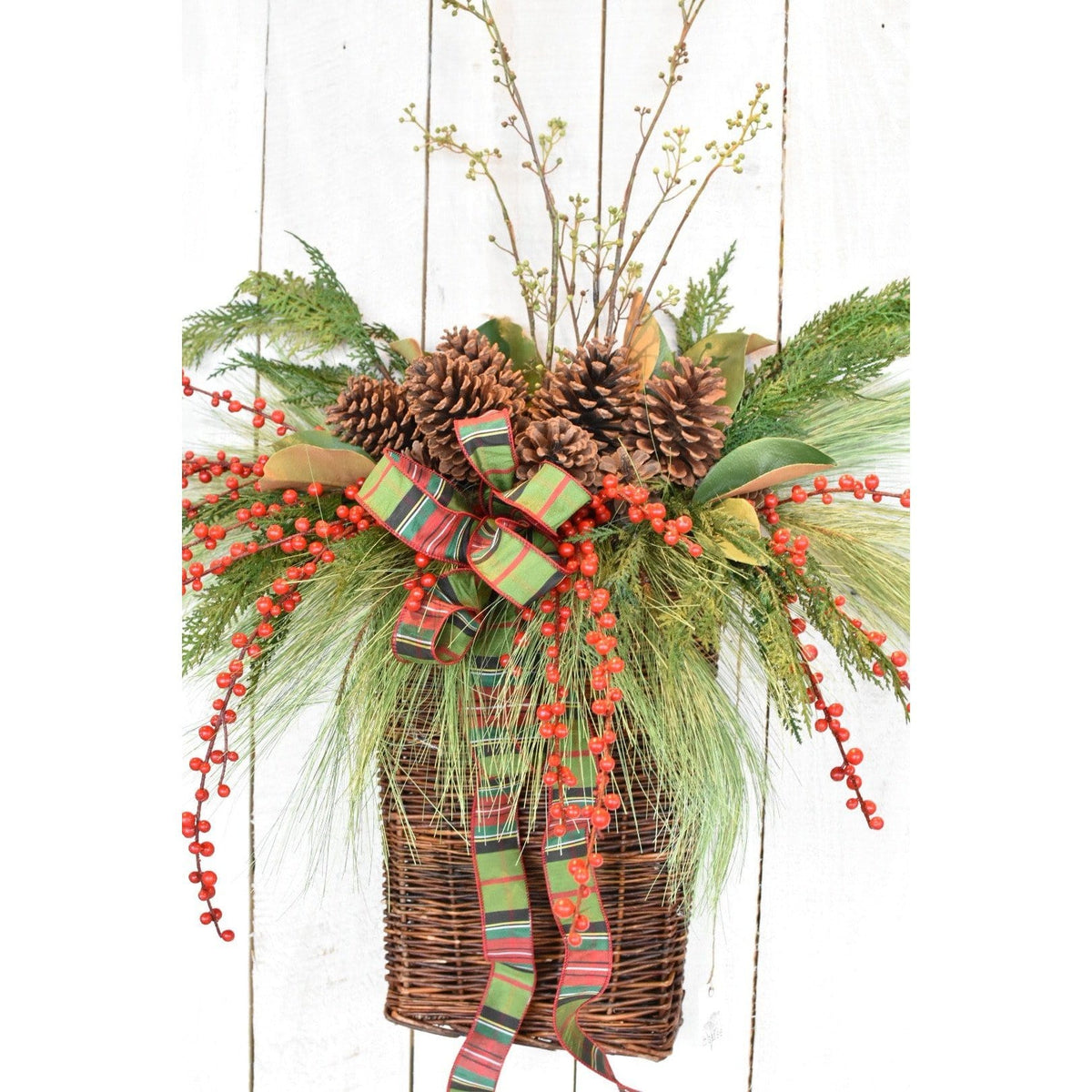 28" Faux Outdoor Red Berry Stem  (online exclusive)