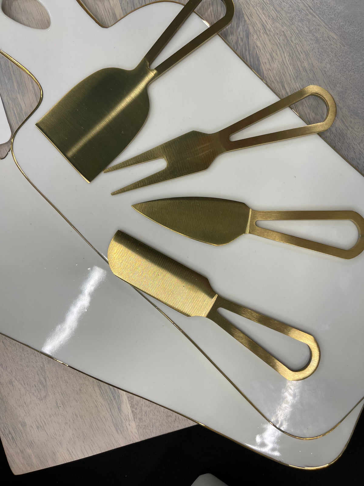 White & Gold Serving Tray (Online Exclusive)
