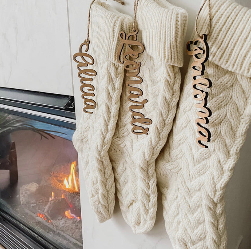 Cream Hand-Knitted Stocking (Online Exclusive)