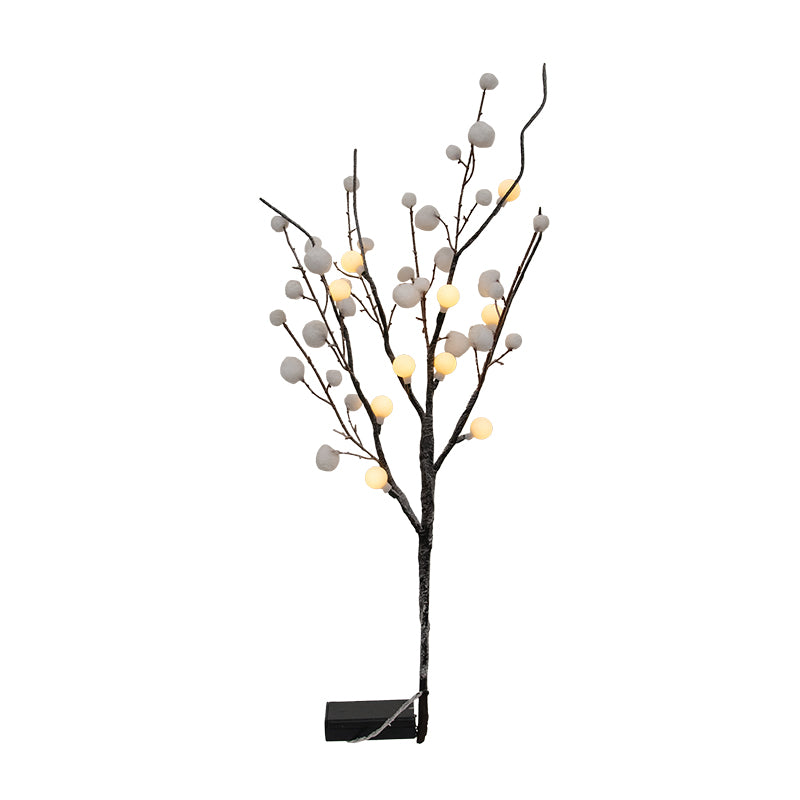 Snowball Tree Pick w/LED Lights