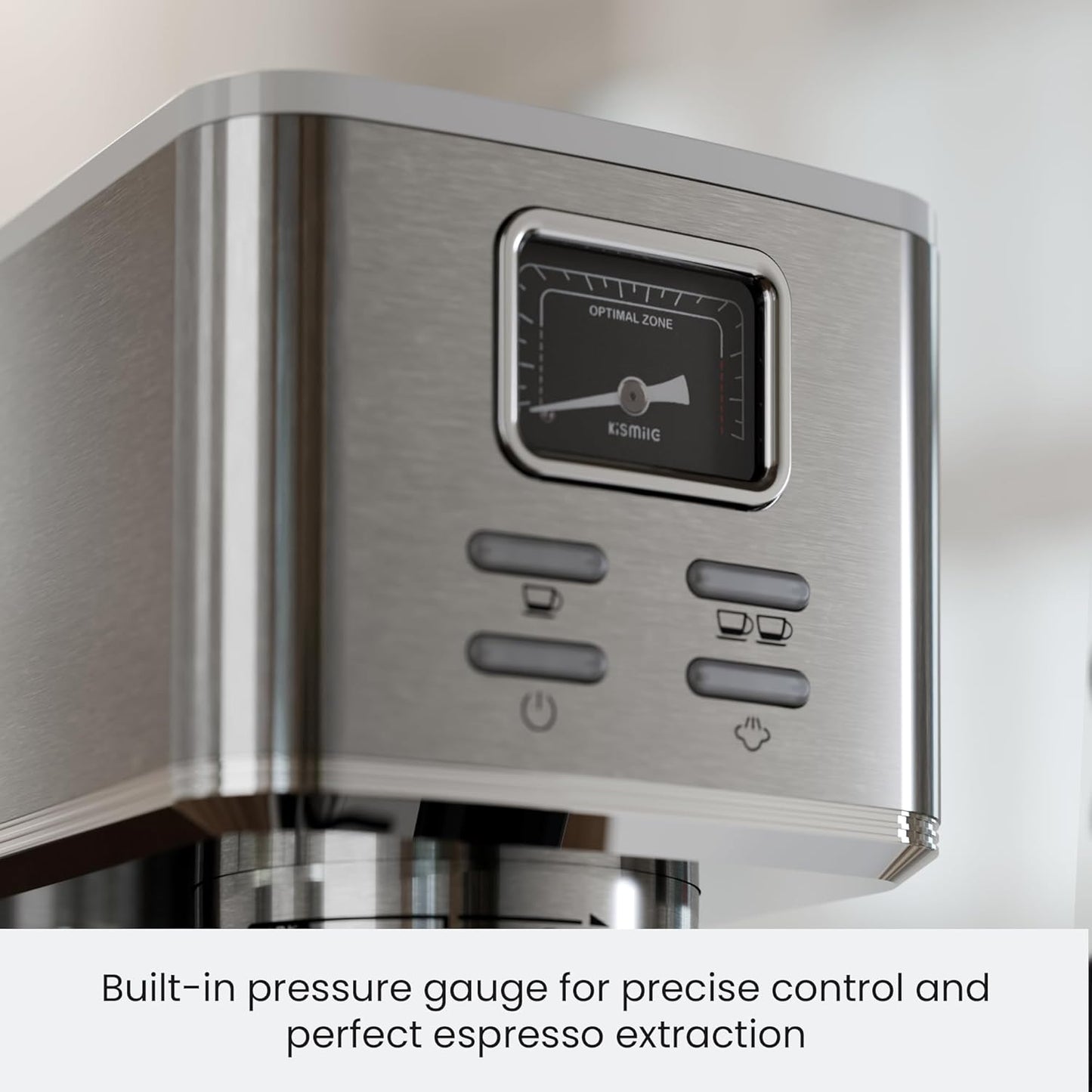Kismile Espresso Coffee Maker Machine 20 Bar, with Milk Frother Steam Wand  (Online Exclusive) CM8032