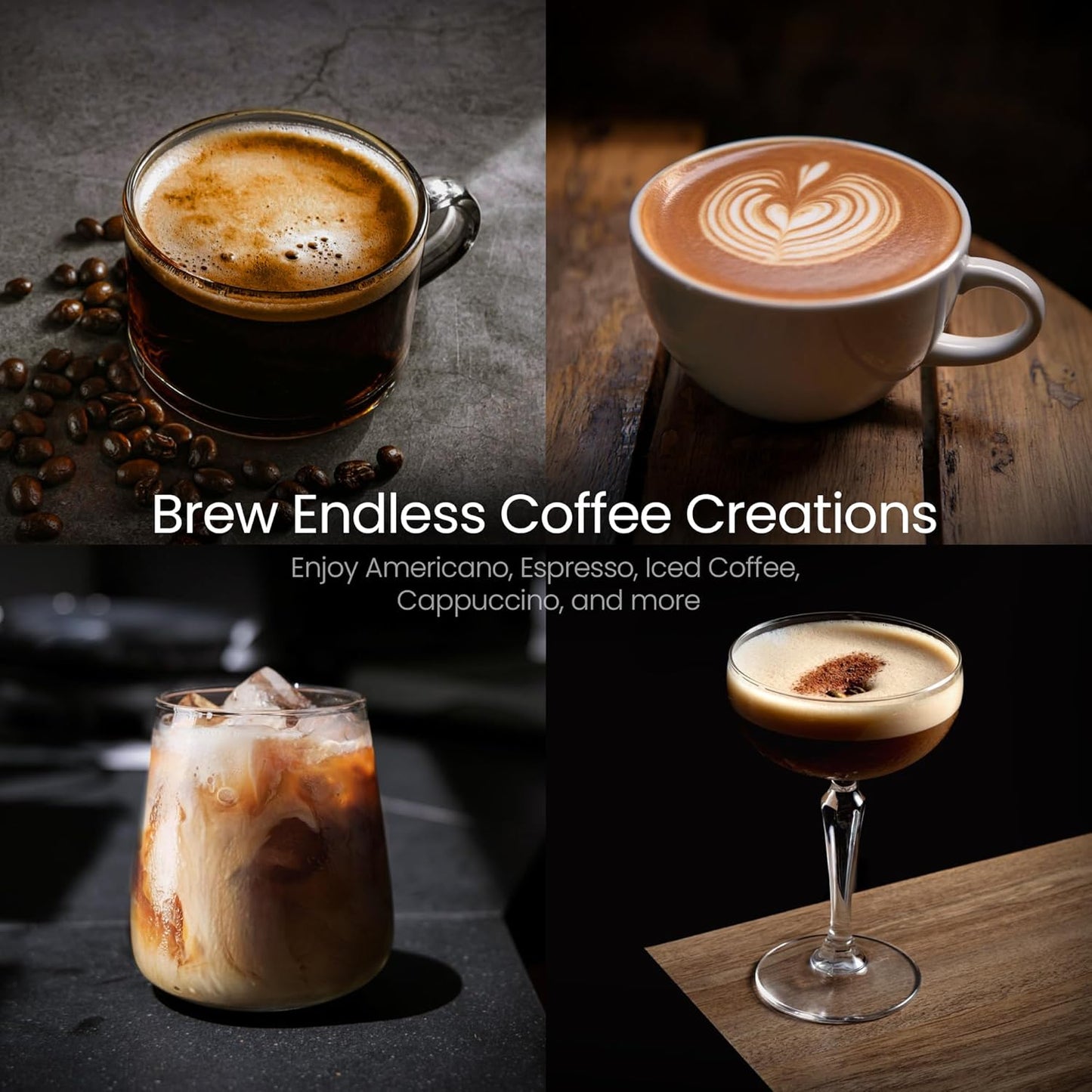 Kismile Espresso Coffee Maker Machine 20 Bar, with Milk Frother Steam Wand  (Online Exclusive) CM8032