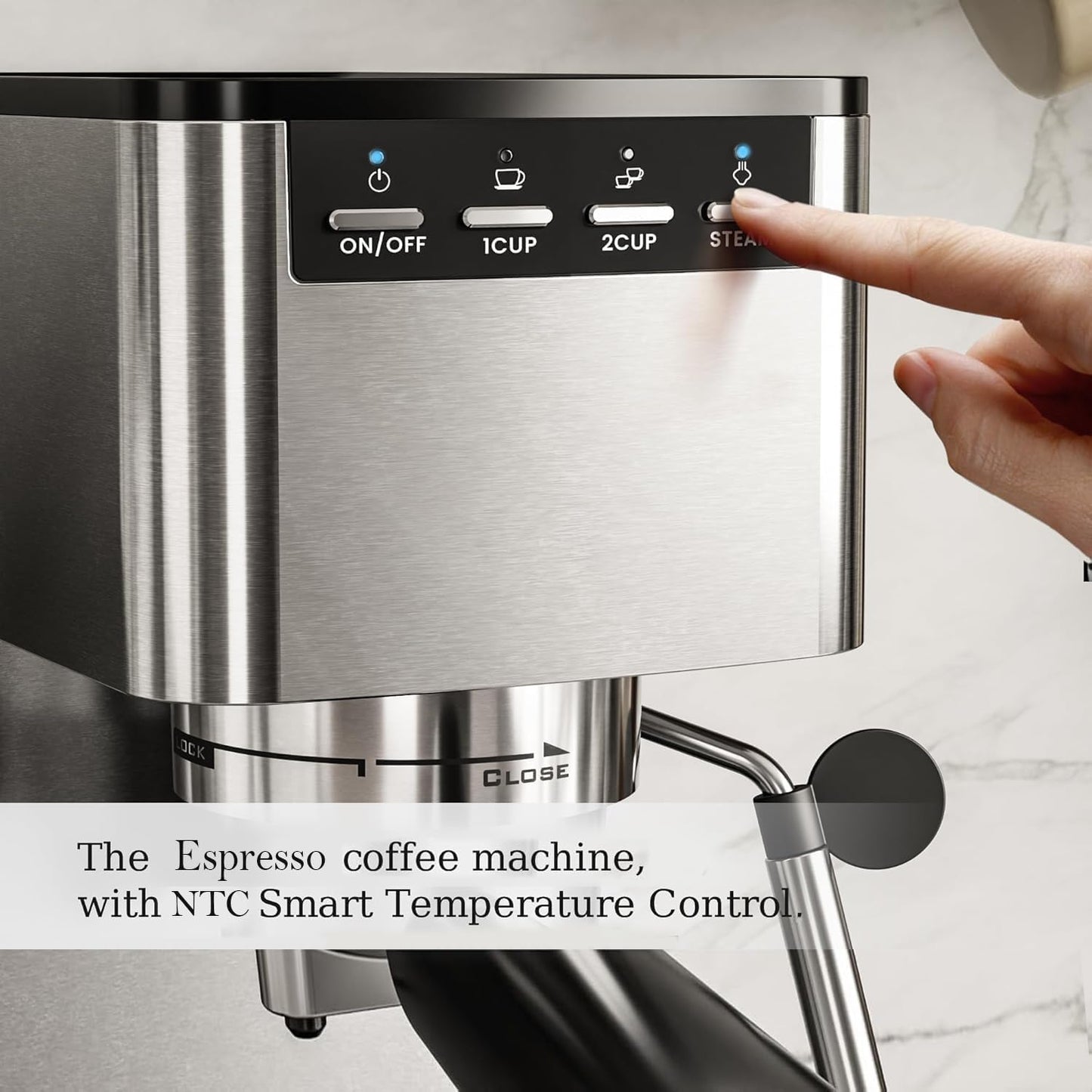 Kismile Espresso Coffee Maker Machine 20 Bar, with Milk Frother Steam Wand  (Online Exclusive) CM8032