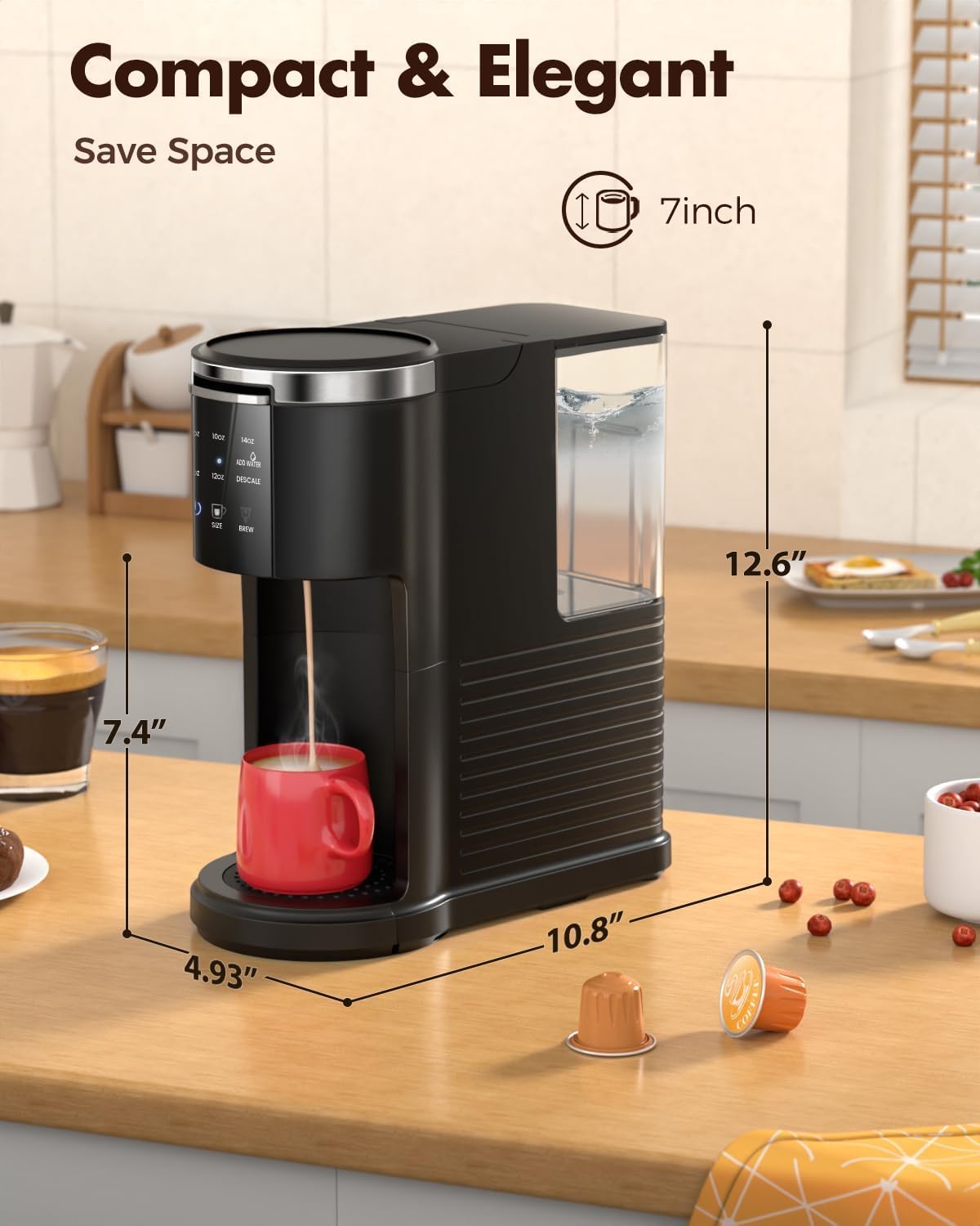 Kismile Single Serve Coffee Maker CM3729  (Online Exclusive)