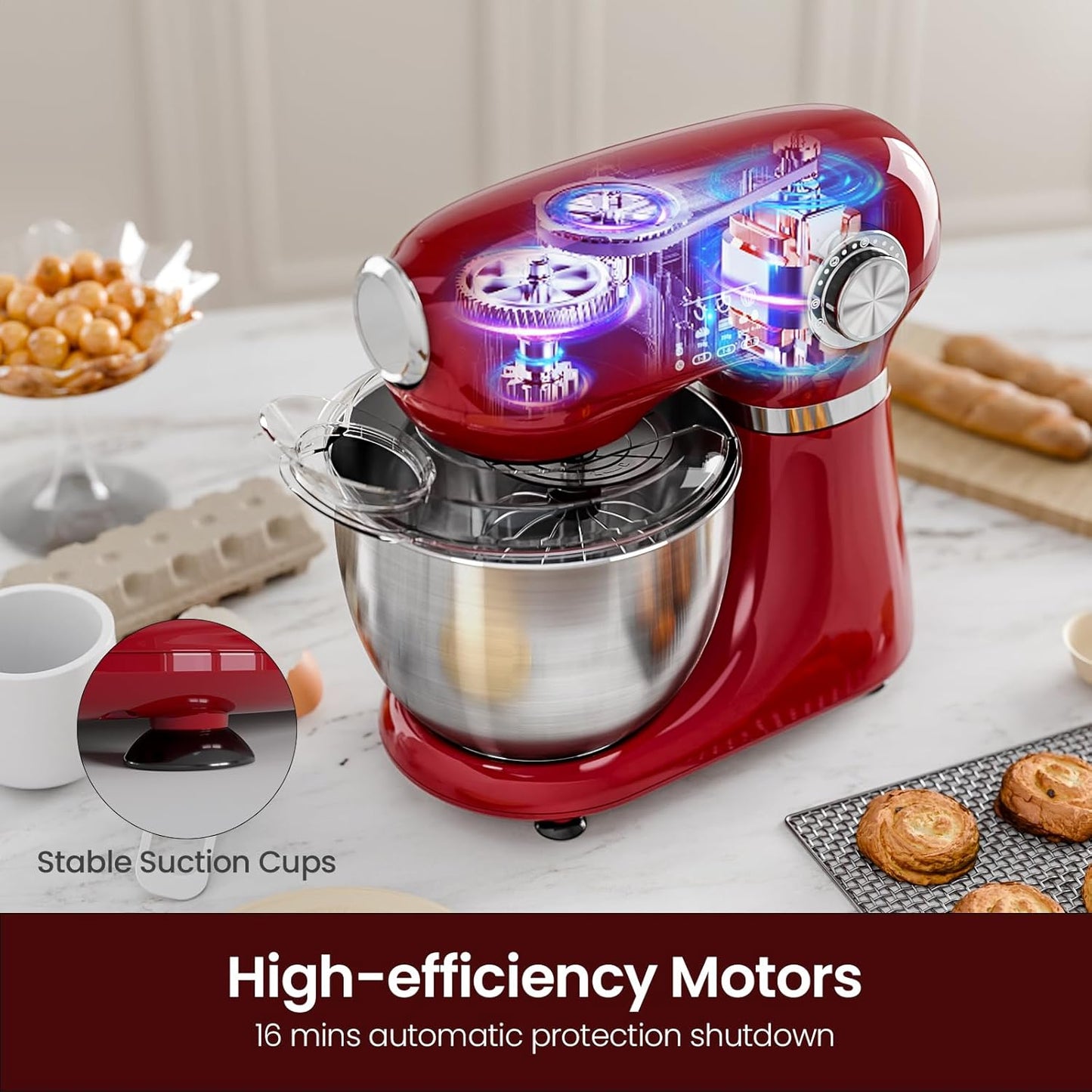 Kismile Stand Mixer, 5.5-Quart Electric Mixer with 12  (Online Exclusive) Speeds CF3715