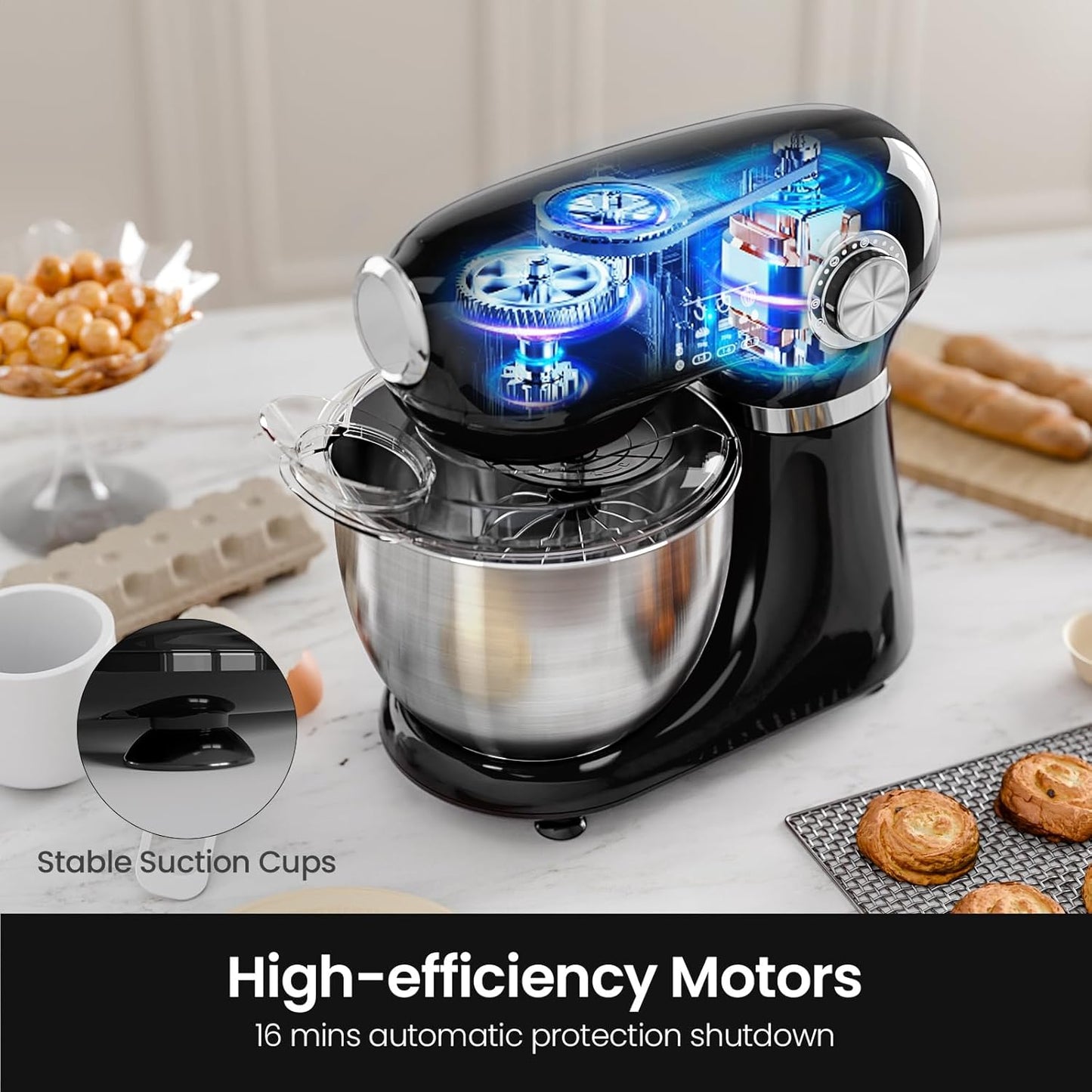 Kismile Stand Mixer, 5.5-Quart Electric Mixer with 12  (Online Exclusive) Speeds CF3715