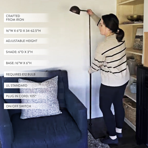 Adjustable Dome Iron Floor Lamp (Online Exclusive)