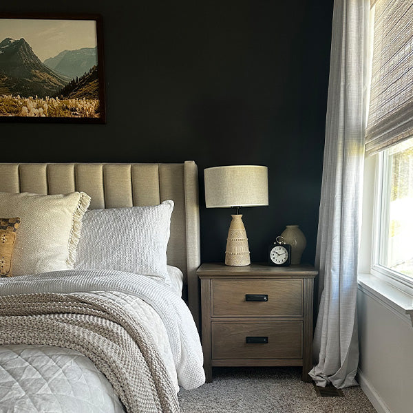 Intricate Beige Bedside Table Lamp (Online Exclusive)