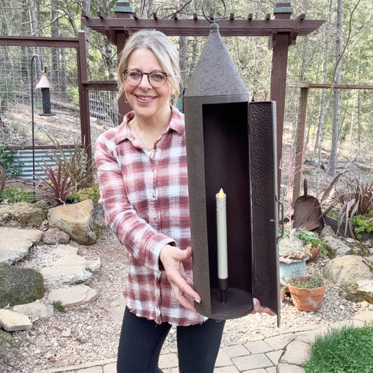 Oversized Rustic Chimney Floor Lantern (Online Exclusive)