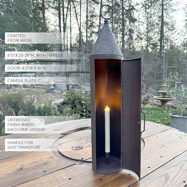 Oversized Rustic Chimney Floor Lantern (Online Exclusive)