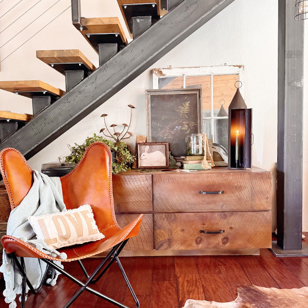 Oversized Rustic Chimney Floor Lantern (Online Exclusive)