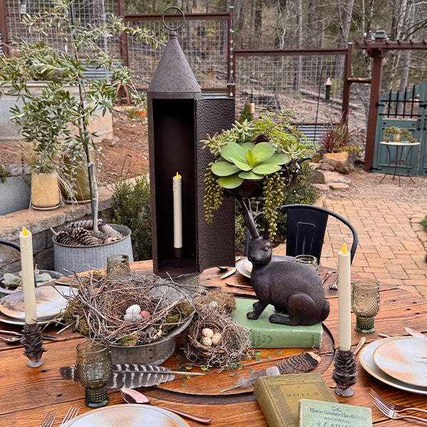 Oversized Rustic Chimney Floor Lantern (Online Exclusive)