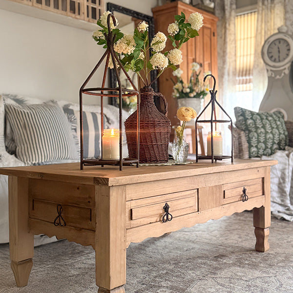 Vintage Inspired Open Cage Candle Lanterns, Set of Two (Online Exclusive)