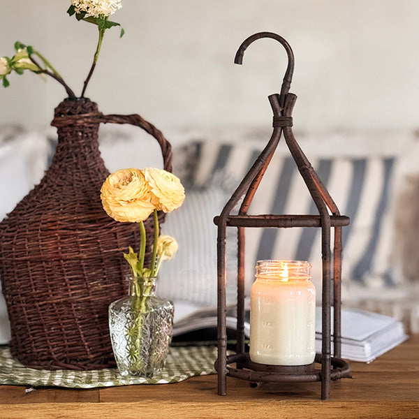 Vintage Inspired Open Cage Candle Lanterns, Set of Two (Online Exclusive)