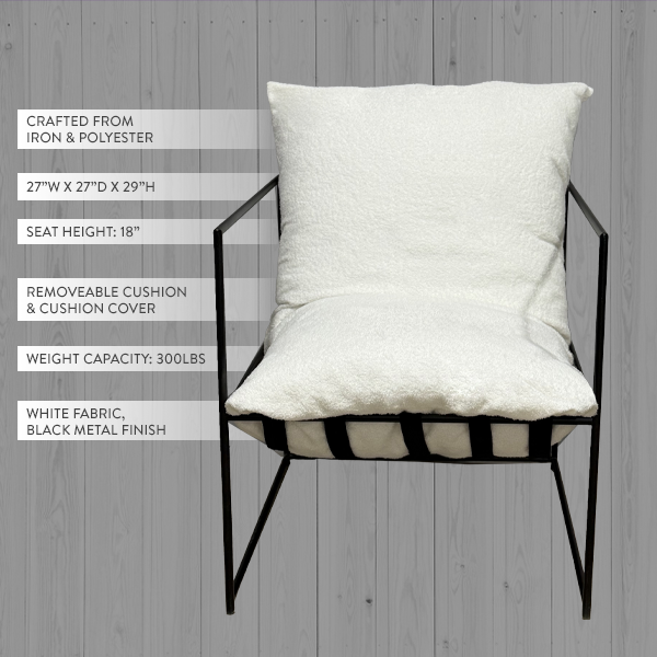 Modern Lounge Chair with Removable Cushion (Online Exclusive)