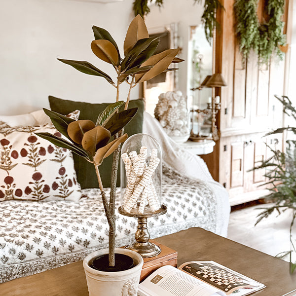 31 Inch Potted Faux Magnolia Tree (Online Exclusive)