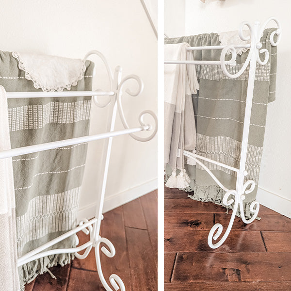 Freestanding Ornate Towel Stand (Online Exclusive)