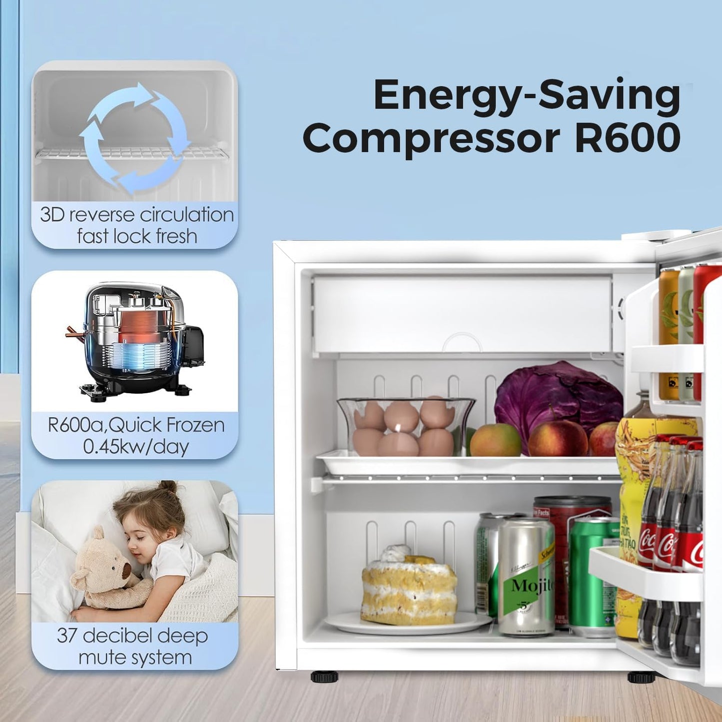 1.6\2.6\3.2 cu. ft Mini Fridge with Freezer  (Online Exclusive)