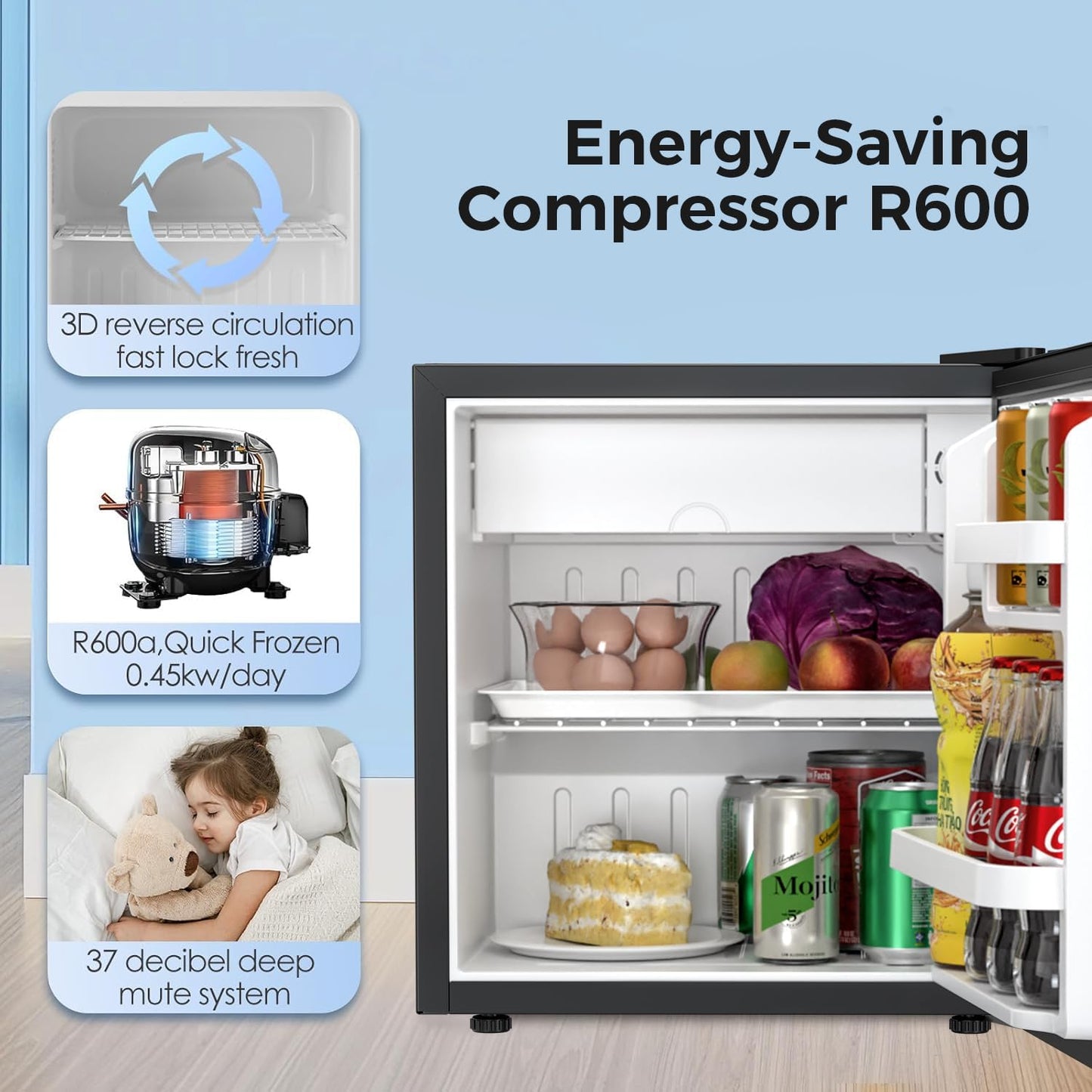 1.6\2.6\3.2 cu. ft Mini Fridge with Freezer  (Online Exclusive)