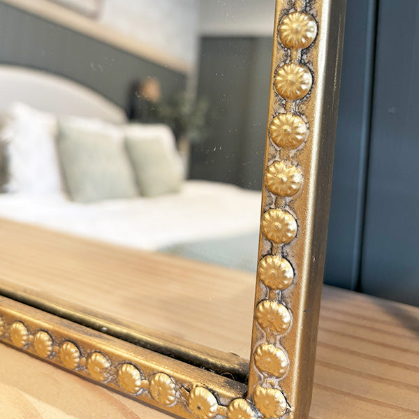 Antique Gold Bow Mirror, Choose Your Size (Online Exclusive)