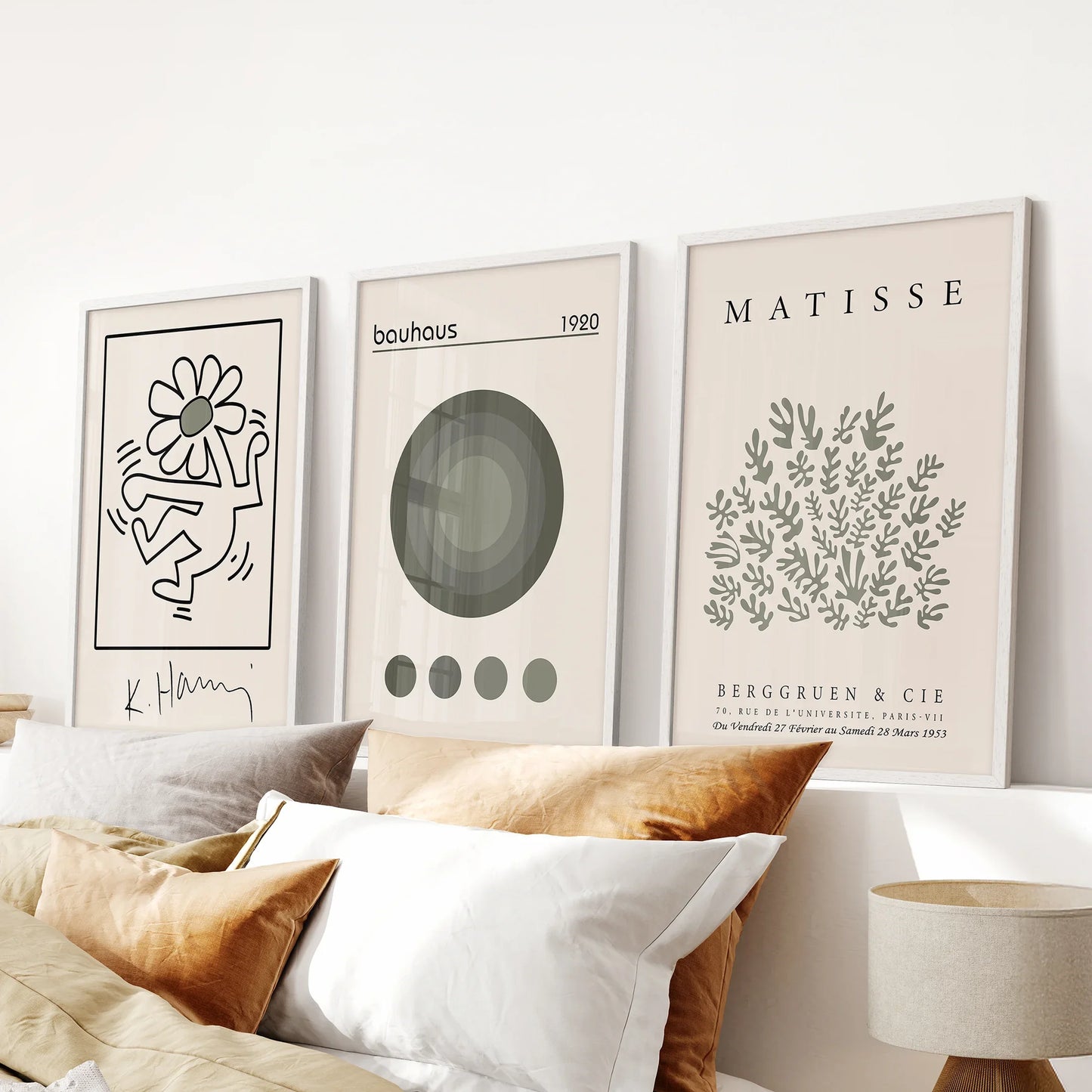 Sage Green Henri Matisse Botanical Art. Bauhaus Poster Set  (online exclusive)