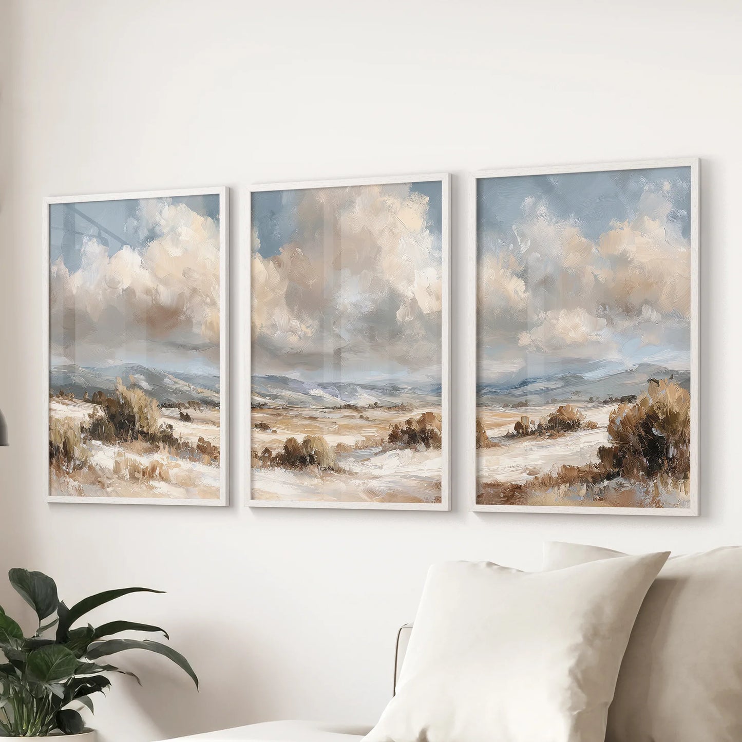 Warm Neutral Desert Landscape Decor. 3 Piece Nature  Wall Art  (online exclusive)