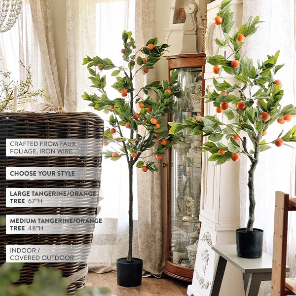 Faux Tangerine Tree, Choose Your Size (Online Exclusive)